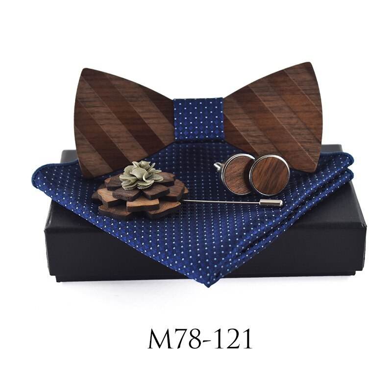 Wooden bow tie bow - Mubimart
