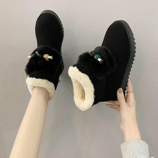 Platform ankle boots women's shoes - Mubimart