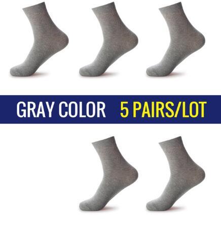 5 Pairs High Quality Casual Men's Business Socks For Men Cotton Brand Crew Autumn Winter Black White Socks - Mubimart -  