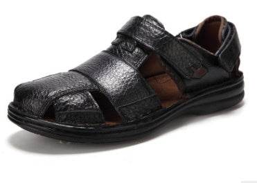 Yan Yang new summer leather sandals men Breathable leisure male non-slip sandals Baotou men sandals - Mubimart