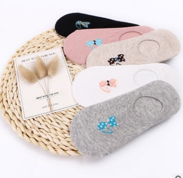 Summer CAT Warm Comfortable Cotton Girl Women's Socks Ankle Low Female - Mubimart -  