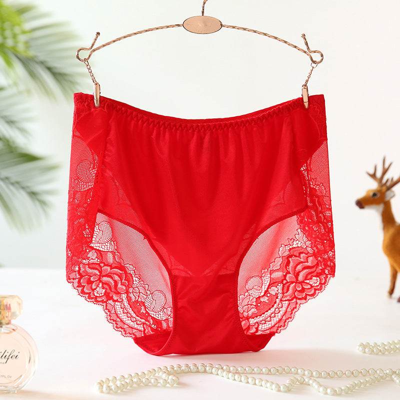 Large size high waist mesh panties - Mubimart