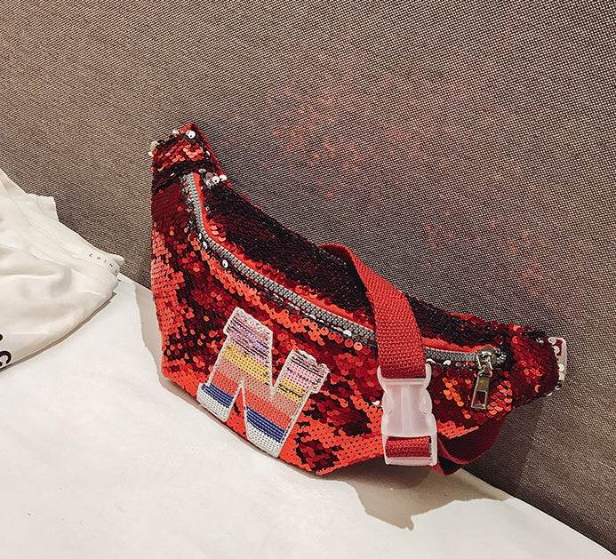 Fanny Pack Korean Children New Trend Sequins Mini Shoulder - Mubimart