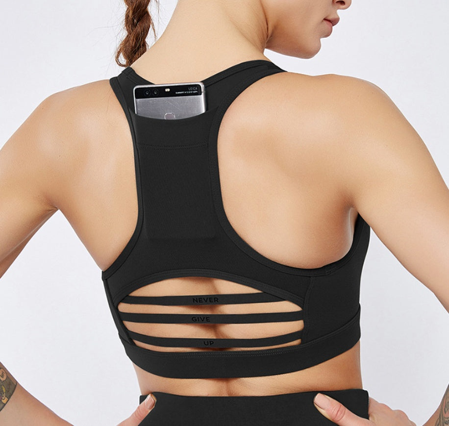 Back pocket sports bra - Mubimart -  