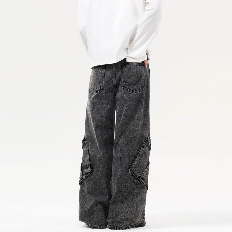 American High Street Cargo Jeans Men And Women Retro - Mubimart