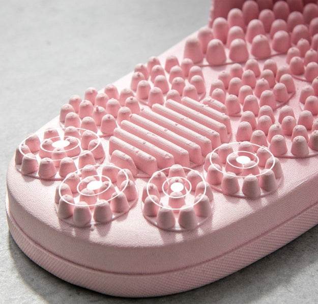 Reflexology Foot Massage Slippers Bath Slippers Tension Relief Acupuncture Feet Massager Household Slipper Foot Health Care - Mubimart