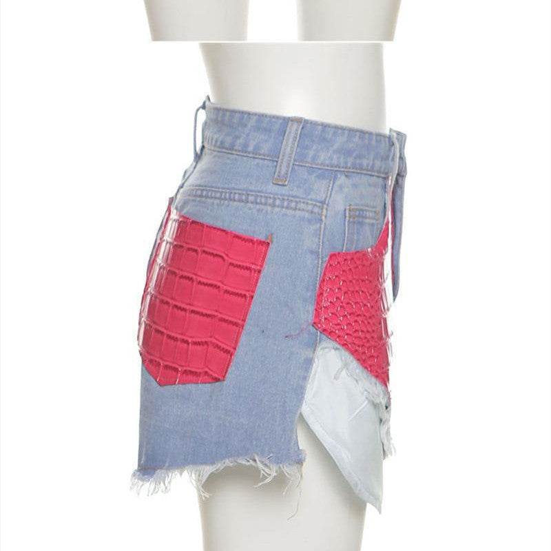 Bag Hip Tight Street Shooting Casual Denim Shorts Women - Mubimart