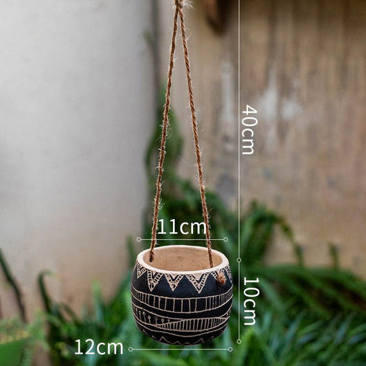 Balcony Wall Hanging Decorative Geometric Hanging Basket Planter - Mubimart