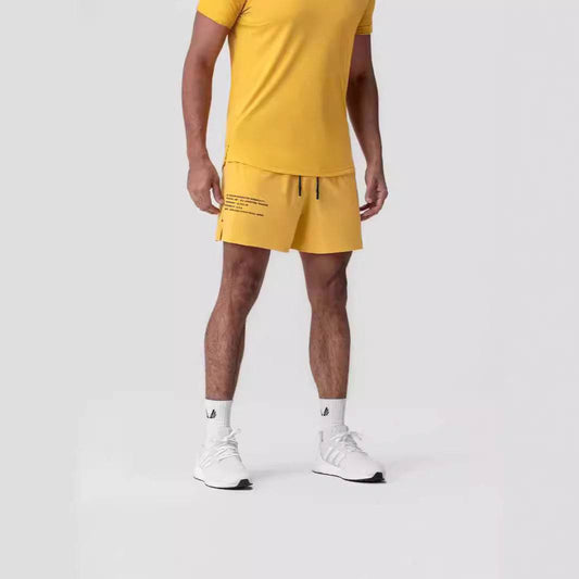 Muscle Workout Nylon Spandex Sports Shorts - Mubimart
