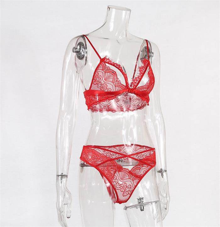 Lace erotic lingerie set - Mubimart
