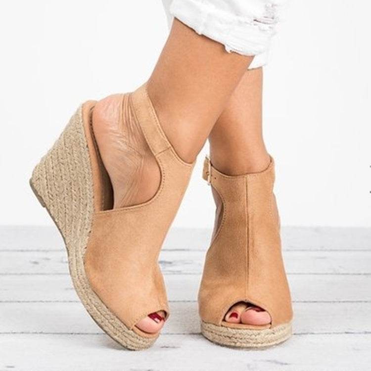 Fashion Women Platform Sandals Peep Toe Spartan Sandals Women Summer Wedges High Heel Shoes - Mubimart