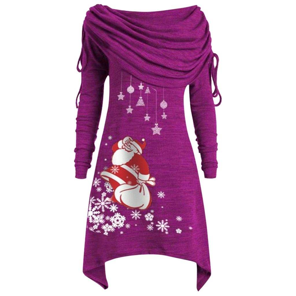 Pleated collar long Tunic - Mubimart