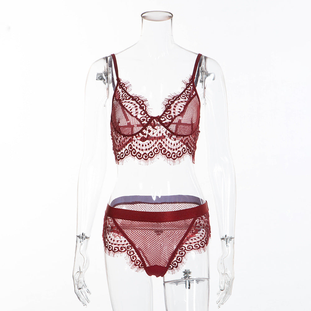 Lace erotic lingerie set - Mubimart -  