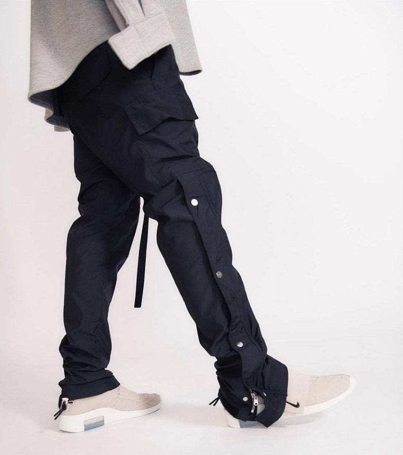 Men's Velcro Buttoned Cargo Pants - Mubimart