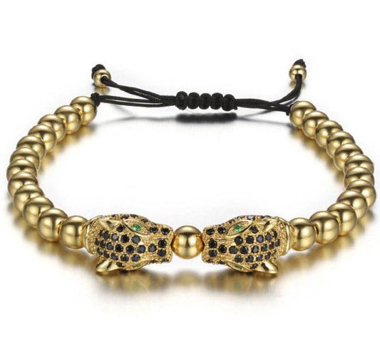 Men Bracelet Gold Beads - Mubimart