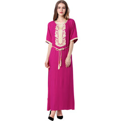 Muslim Women Middle East Arab Robe Long Skirt Dress - Mubimart - Robe 