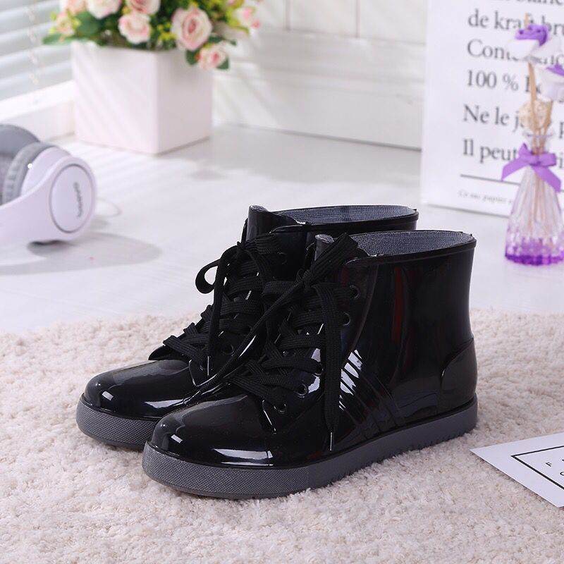 Women Fashion Style Outer Shoes Non-slip Rain Boots - Mubimart