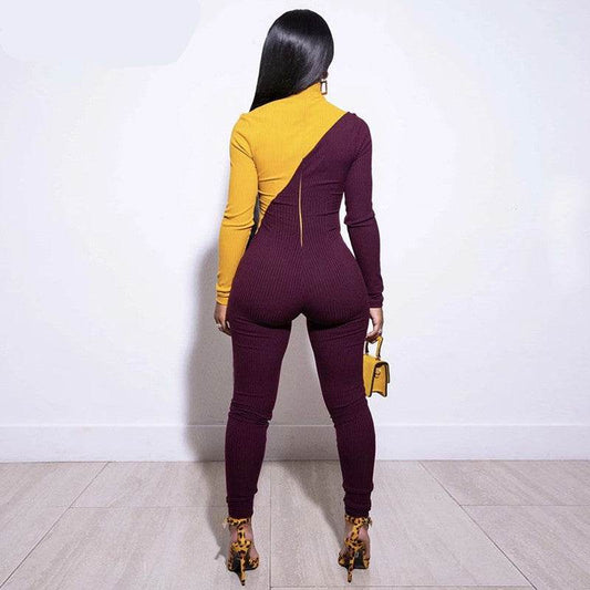 Colorblock bodysuit - Mubimart