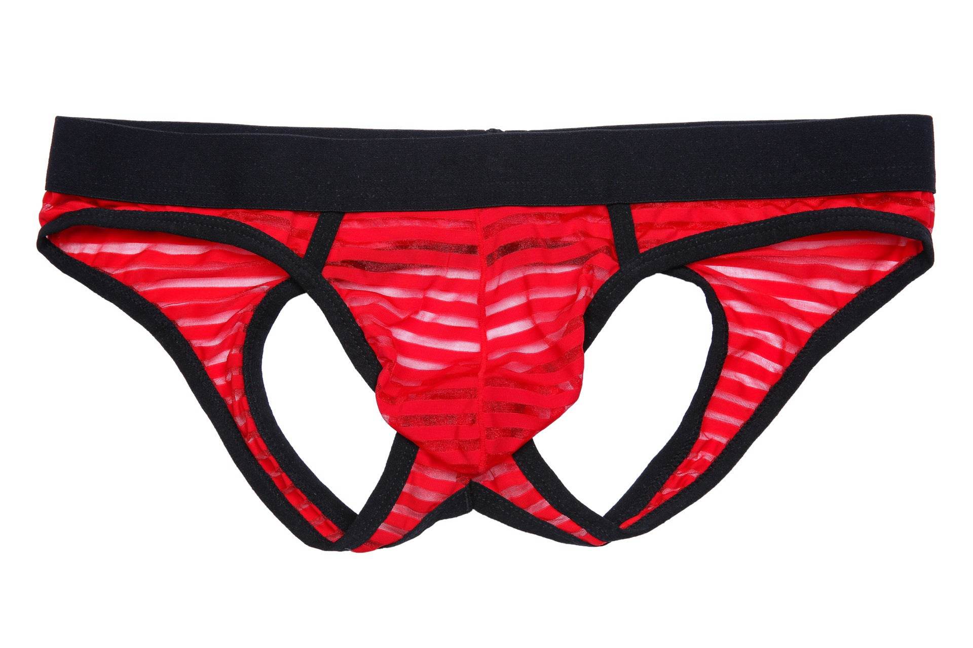 Leaky Hip Mens Sexy Underwear Hollow Breathe Underwear Mesh Underpants Briefs Bulge Pouch Shorts Male Panties Cueca Gay - Mubimart
