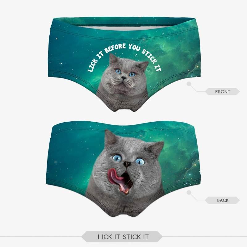 Sexy Panties Wholesale 3d Print Cat Cotton Underwear Women panties Seamless Briefs ropa interior mujer lingerie - Mubimart