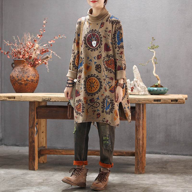 Loose plus size long sleeve pullover - Mubimart
