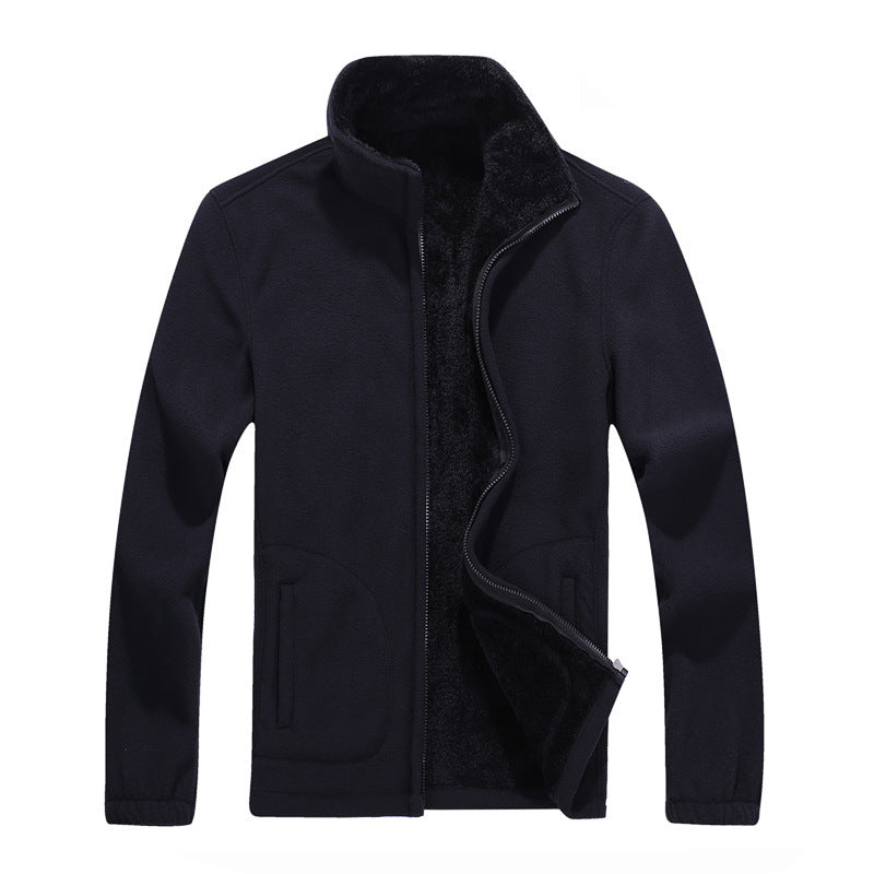 Thick fleece cardigan jacket