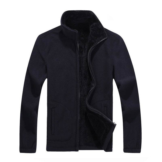 Thick fleece cardigan jacket - Mubimart