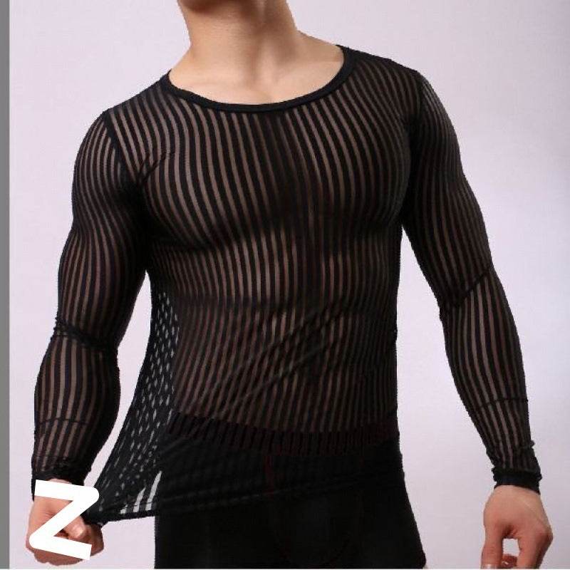 Mesh Men's Undershirt Slim Fit - Mubimart
