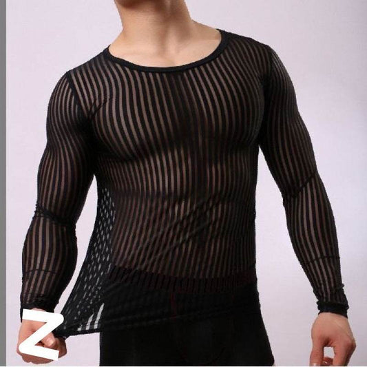 Mesh Men's Undershirt Slim Fit - Mubimart