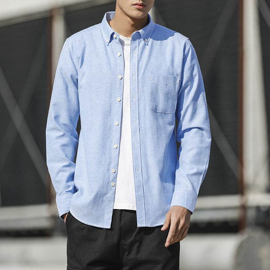 Slim shirt jacket long sleeve shirt - Mubimart