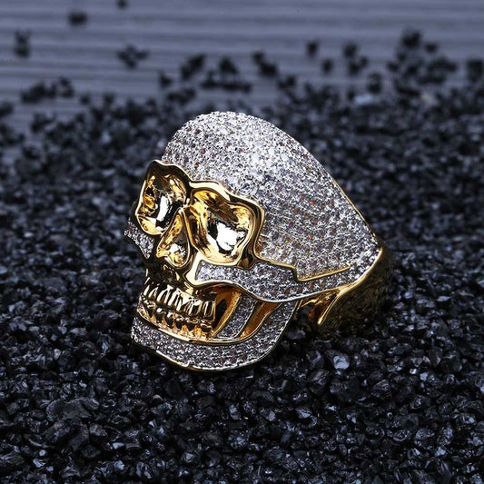 Retro Totenkopf Herren Dominierender Modering