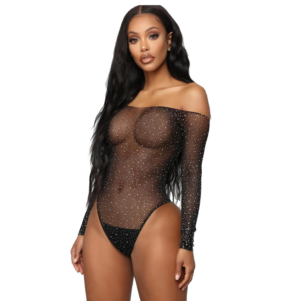 Hot drilling bodysuit - Mubimart -  