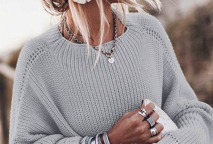 Loose plus size sweater coat - Mubimart