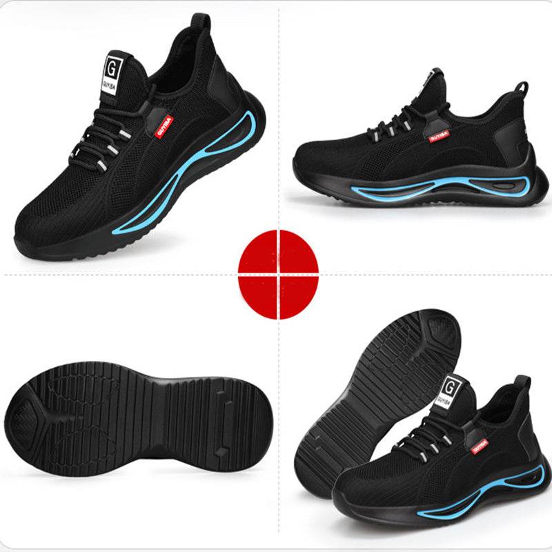 Steel Toe Shoes For Men Work Safety Shoes Nonslip Indestructible Sneakers - Mubimart