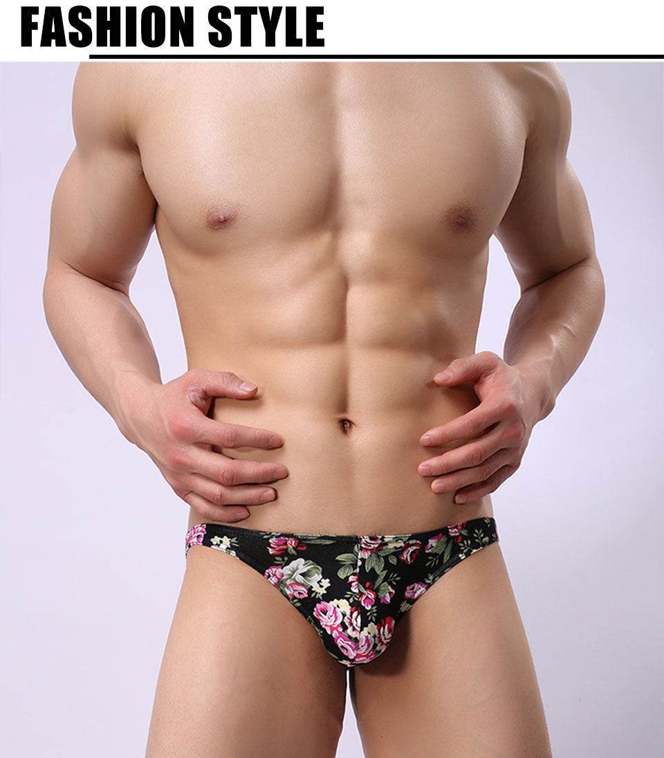Men's Briefs Fashion Printed Men's Underwear Modal Comfortable Breathable Men's Briefs - Mubimart