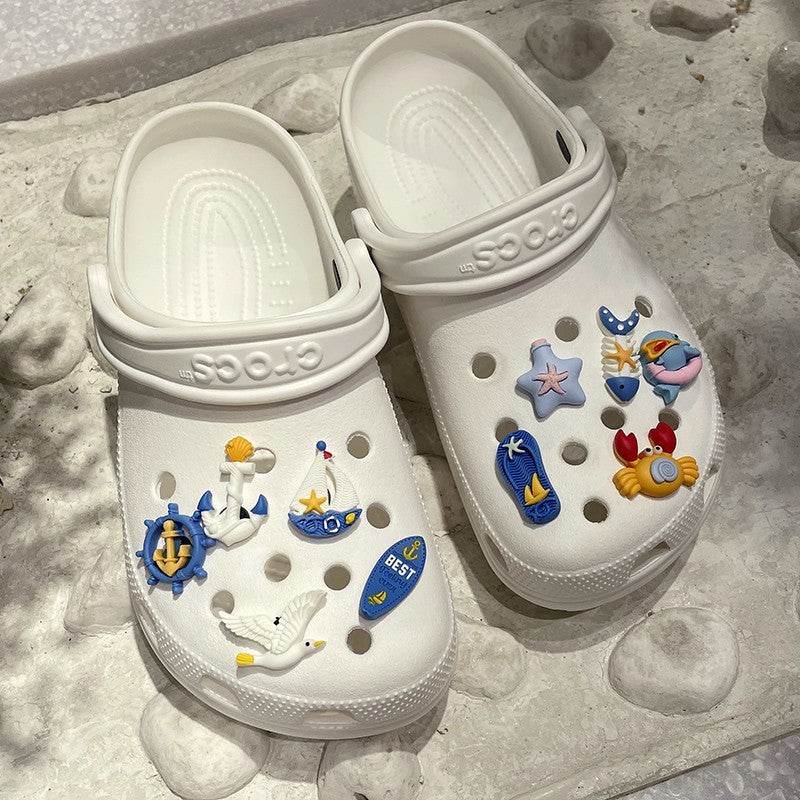 Simple Cartoon Ocean Clogs Accessories - Mubimart