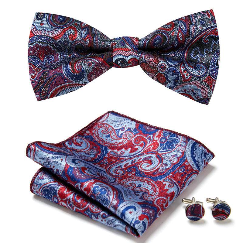Three Piece Set Of Stylish Bow Ties - Mubimart