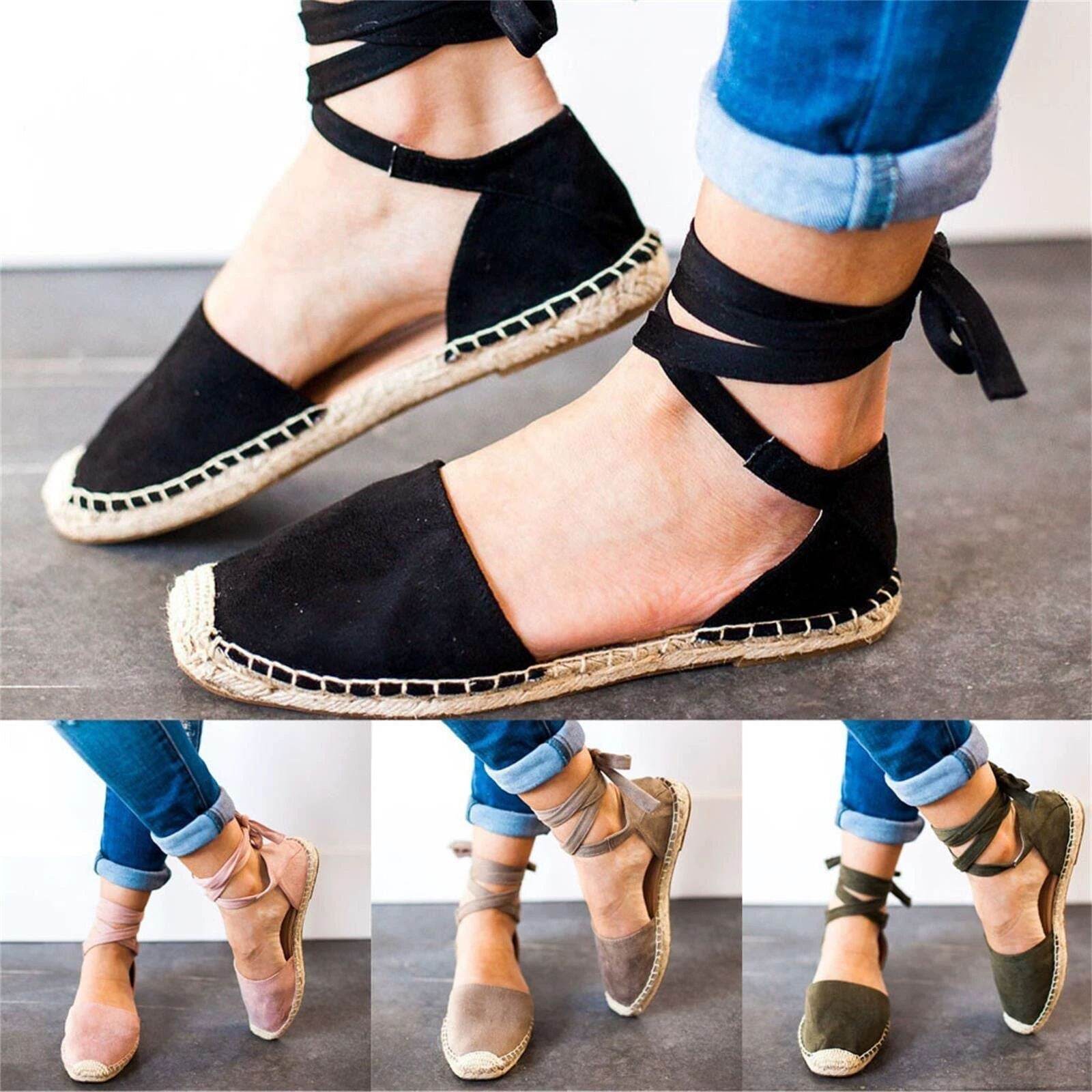 Casual Sandals Flat Strap Women's Sandals - Mubimart