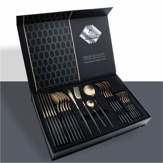 24 Piece Set Of 304 Stainless Steel Knife Gift Box - Mubimart