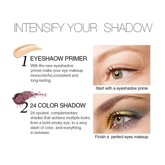 24-color primer matte pearl eye shadow - Mubimart