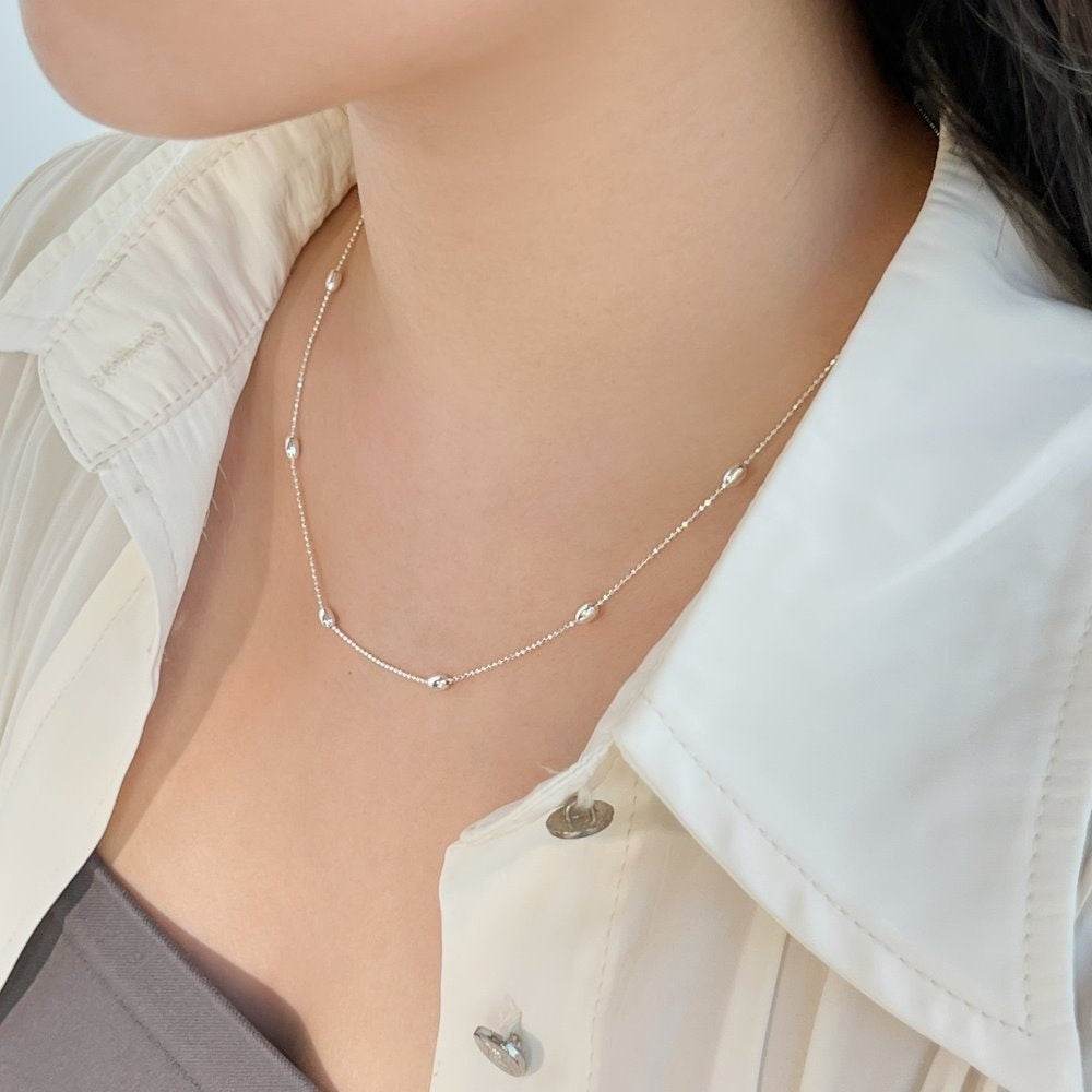 925 Sterling Silver Necklace For Women Choker Fashion Special-interest Design Sense Ornament - Mubimart