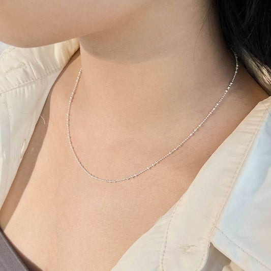 925 Sterling Silver Necklace For Women Choker Fashion Special-interest Design Sense Ornament - Mubimart
