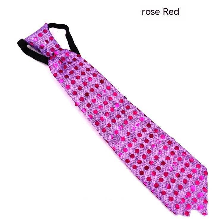 LED Sequins Glowing Necktie Props Tie - Mubimart