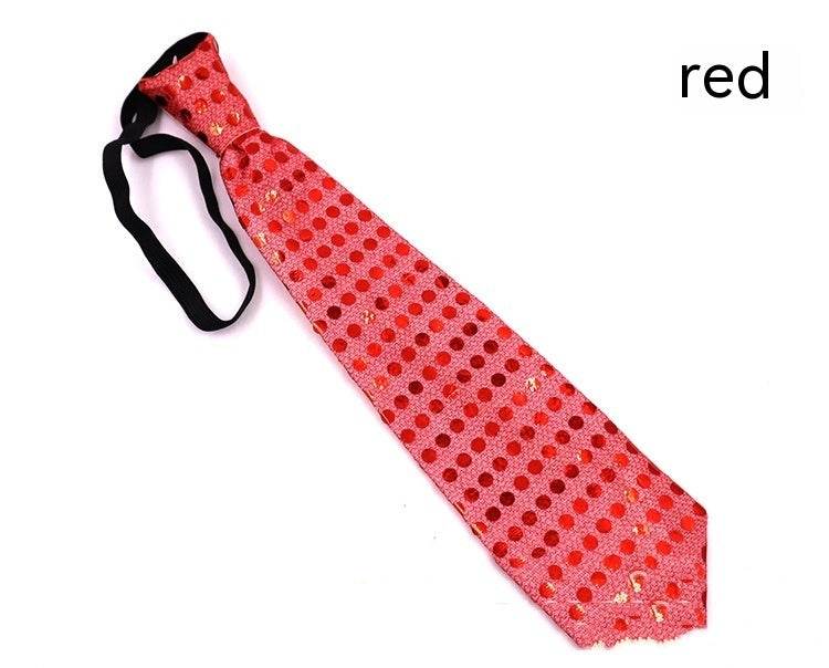 LED Sequins Glowing Necktie Props Tie - Mubimart