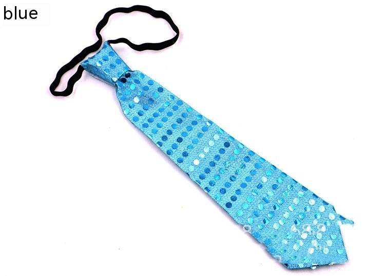 LED Sequins Glowing Necktie Props Tie - Mubimart