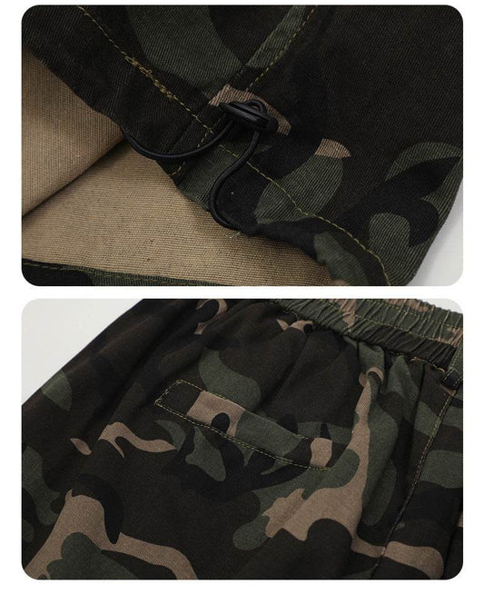 Camouflage Cargo Pants Adjustable Leg Shaping Outdoor - Mubimart
