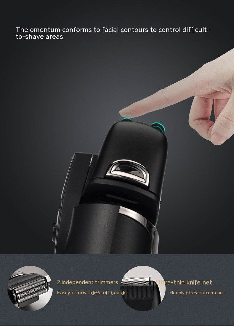 Reciprocating Three-bit Floating Shaver LED Display Rechargeable Men - Mubimart