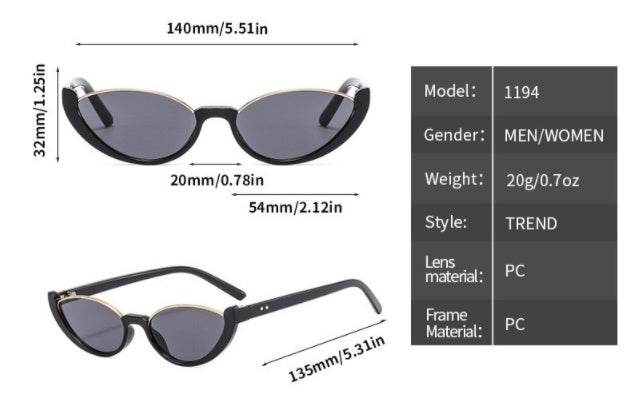 Cat Eye Sunglasses Women European And American Fashion Trending - Mubimart