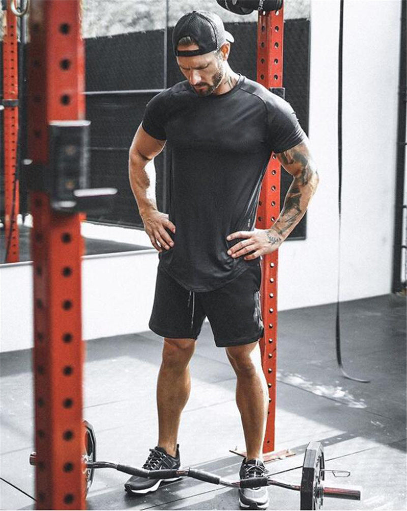 Workout Short Sleeve T-shirt Men's Breathable Casual Top