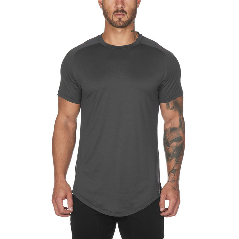 Workout T-shirt met korte mouwen, ademend casual bovenstuk voor heren